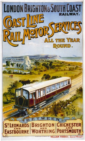 LBSCR vintage travel poster